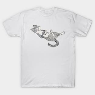 sleeping cat watercolour T-Shirt